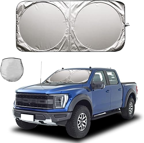 1 parasol para parabrisas de automóvil con bolsa de almacenamiento, cubierta reflectante de protección térmica automática que bloquea los rayos UV