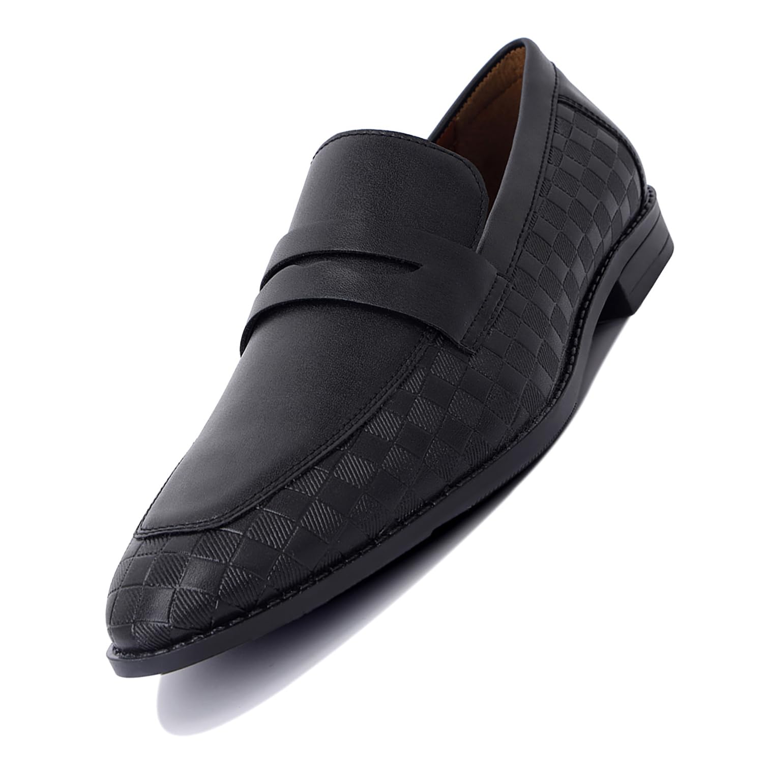 LOUIS STITCH Formal Loafer Shoes for Men| Slip-On Moccasins with Embossed Detailing | Solid Black | Ideal for Business, Casual, Parties| UK010 Size |Comfortable Footwear (RGMCSQJB) (B0CQLJ4NN8) Amazon Price History, Amazon Price Tracker