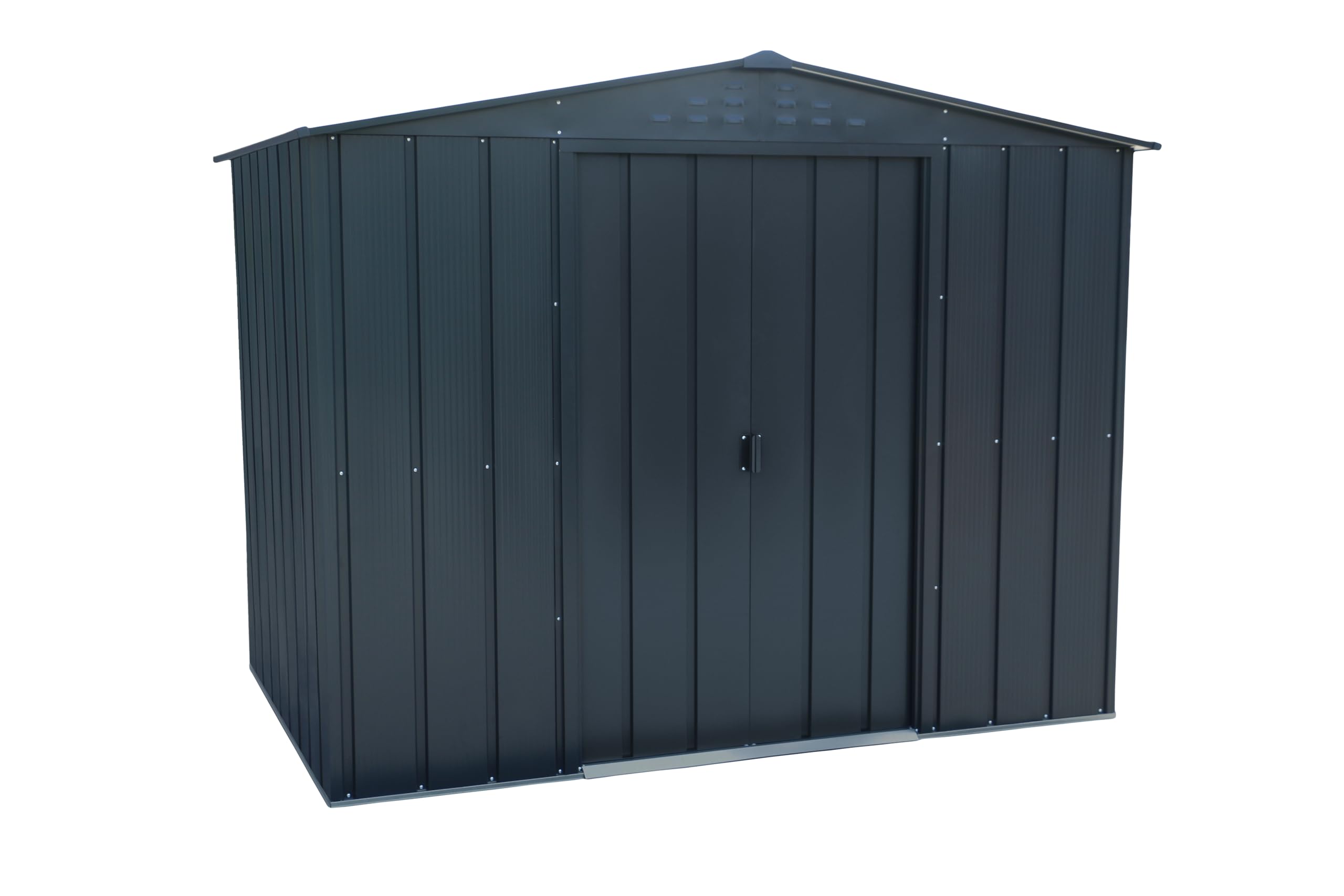 Duramax - Garden shed - TOP TITAN 8X6 - Galvanized steel - anthracite grey - 2.62 x 1.83 x 2.03 m