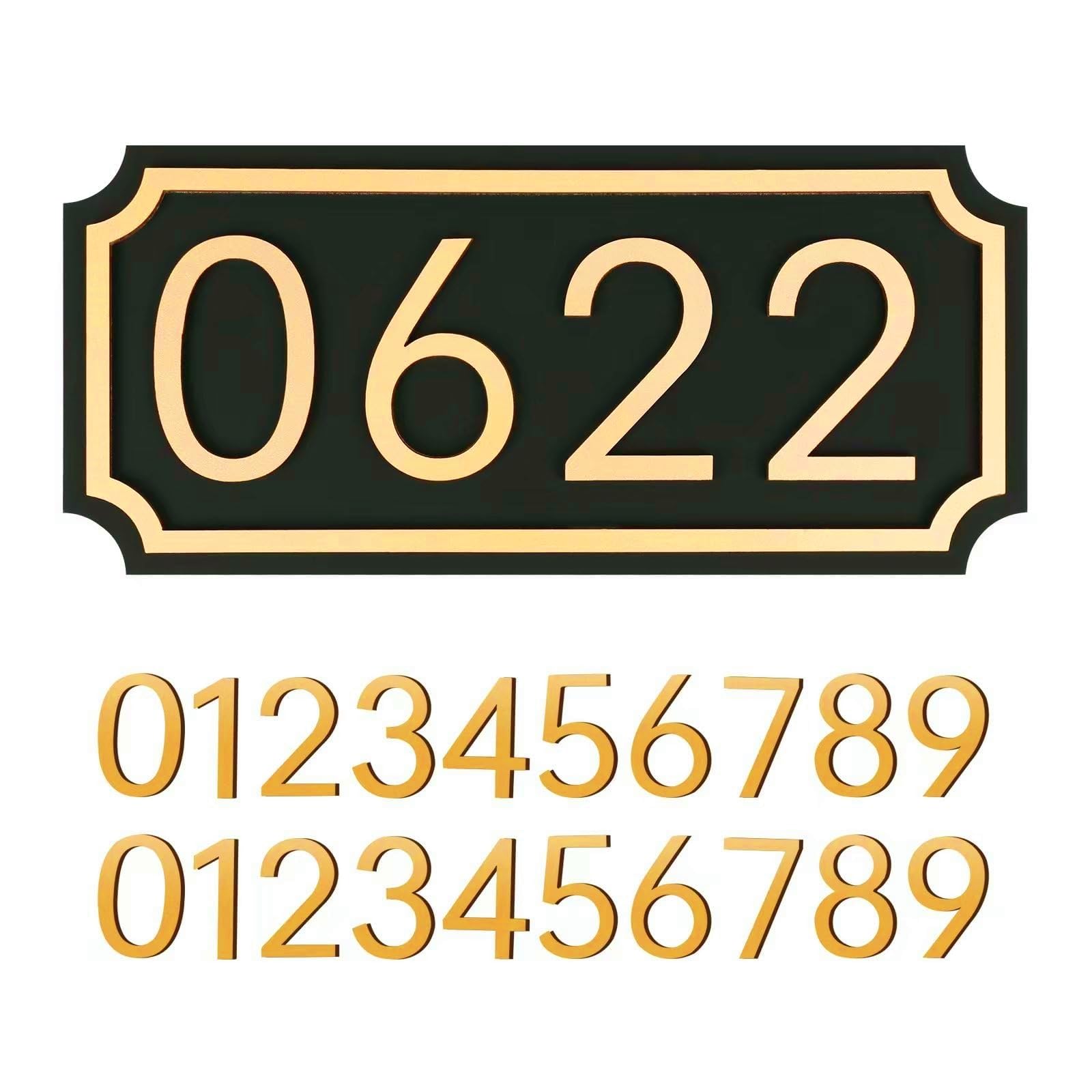 House Numbers for Outside, Address Plaques, Mailbox Numbers, 2 Sets of Numbers from 0-9, Personalized Address Signs for House, Mailbox, Apartment, Office, Hotel, Classroom, Non-metal House Numbers