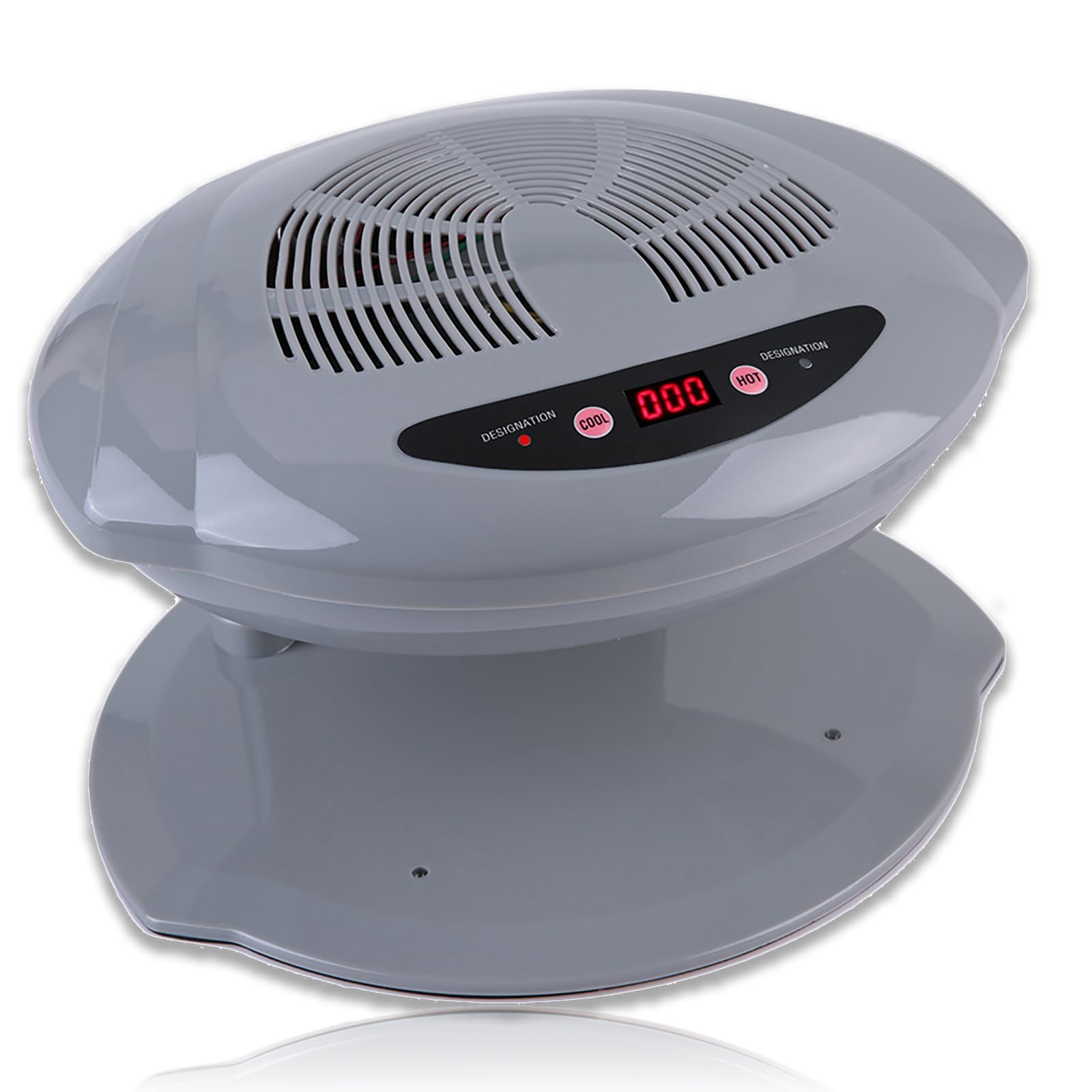 Secador De Manicura, Secador De Uñas De Aire Frío Y Caliente Herramienta De Manicura De Ventilador De Secado De Uñas Cálido-FríO(Silver03)