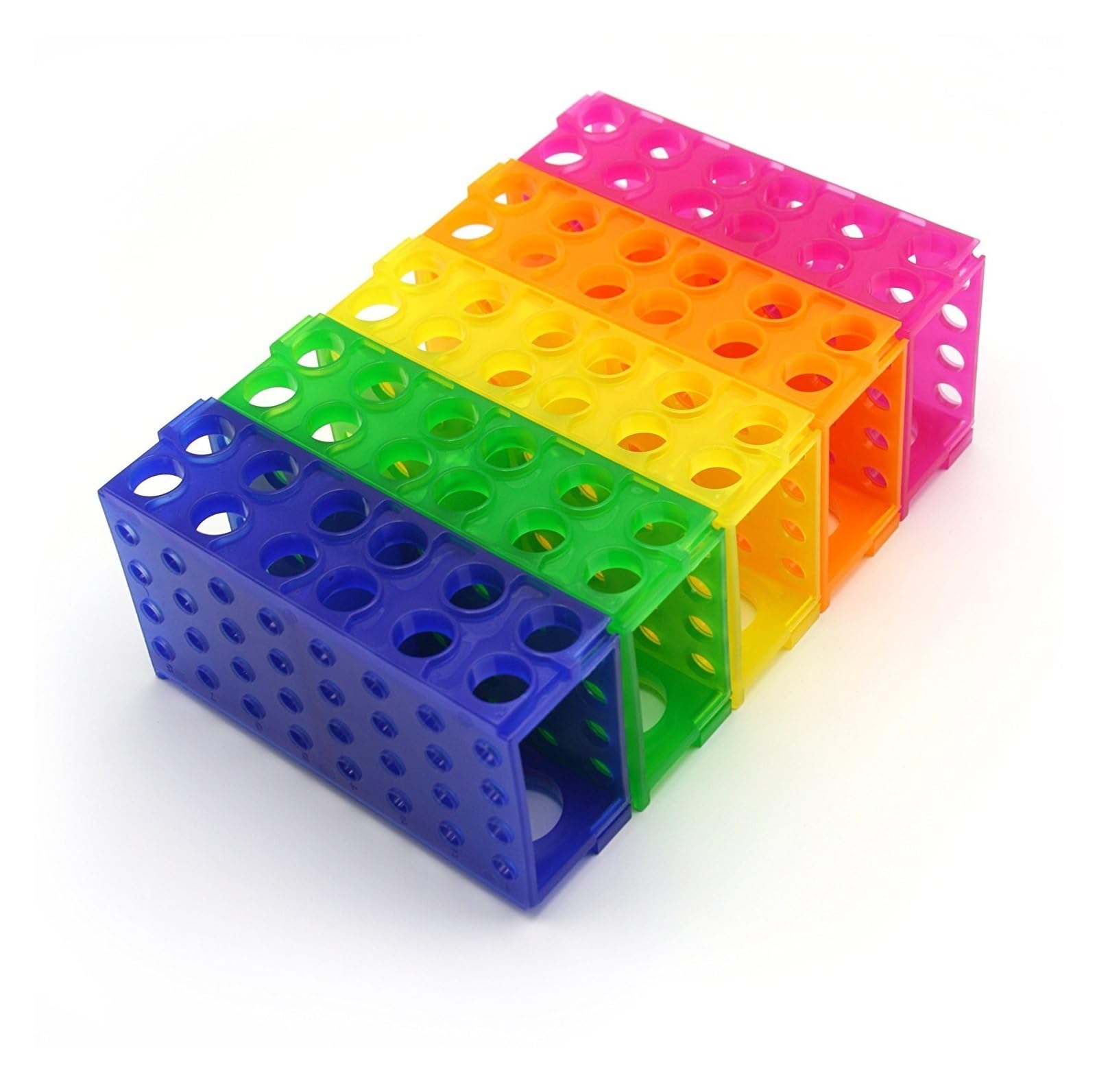 Soporte For Tubos De Ensayo De Tubos De Centrífuga, Polipropileno, Azul, Verde, Rosa, Amarillo, Naranja (paquete De 5 Piezas)