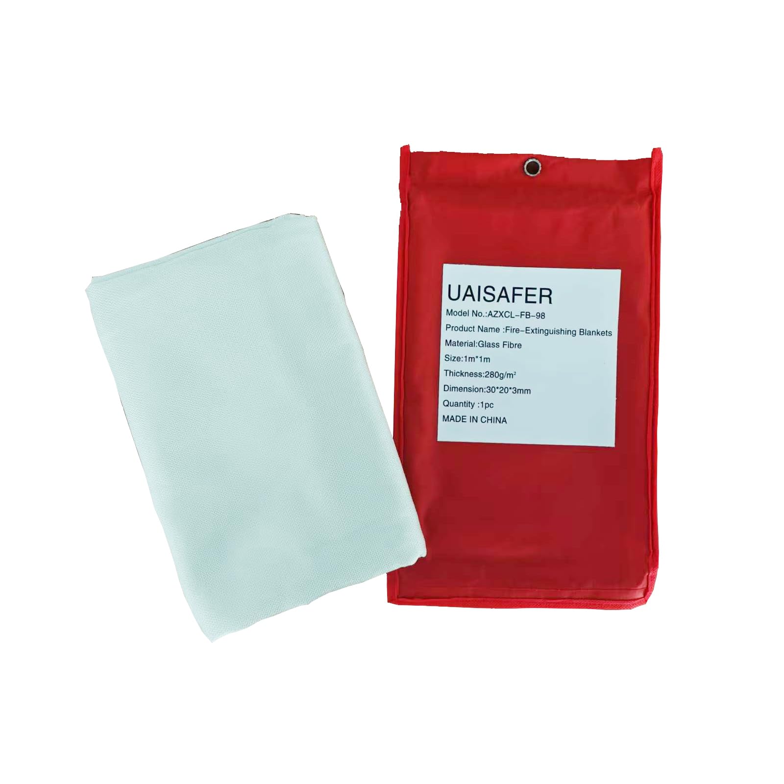 UAISAFER Fire-Extinguishing Blankets,Fire Blanket Emergency Safety Cover, Red, Pull Release Design, Made in China