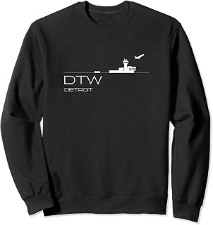 Detroit Airport Code Souvenir Gift DTW Sweatshirt