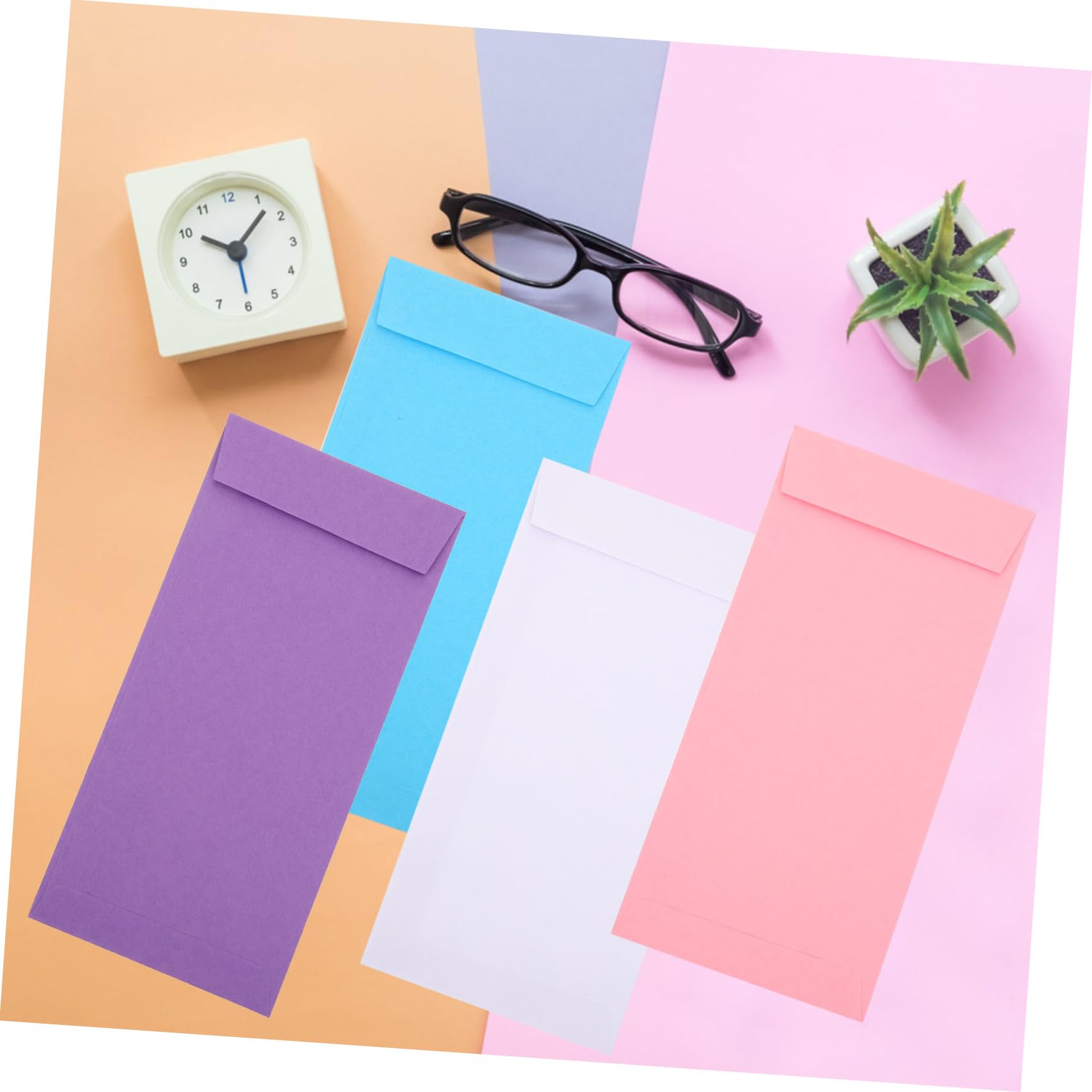 120 pièces Enveloppes Autocollantes pour Budget Papier pour Économies Pourboires Chèques et Billets Lot de Multicolores