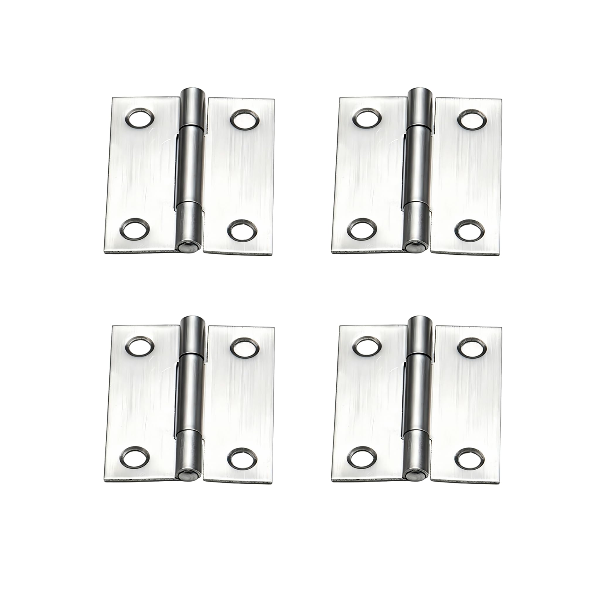 1.5 Inches Door Hinges, Stainless Steel Folding Flat Butt Hinge with Screws Hardware for Cabinets Boxes Furniture Closet Window