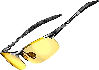 ATTCL Polarized Sports Sunglasses for Men: UV400 Protection Sunglass Al-Mg metal Ultralight Frame Sun Glasses for Driving ...