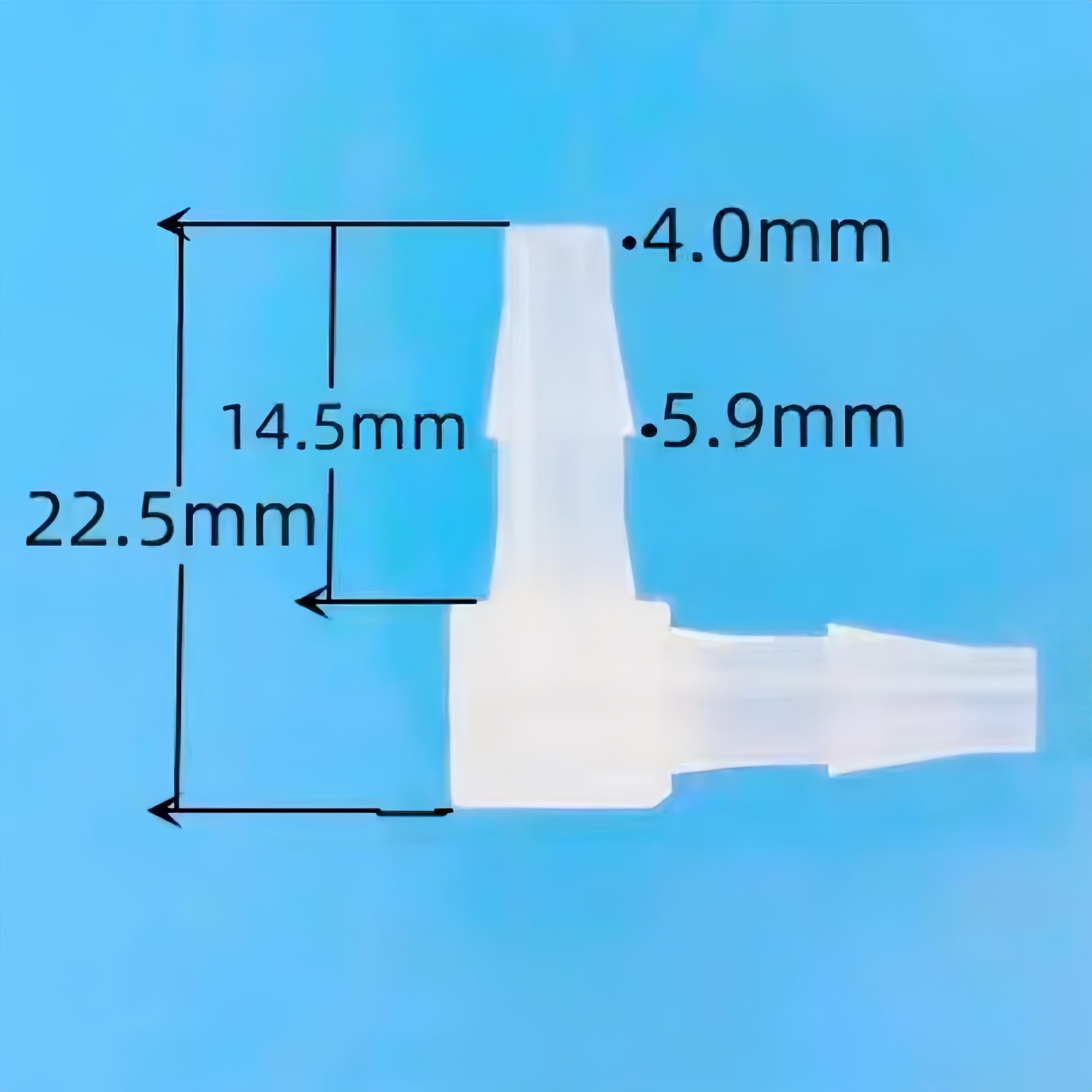 Króciec do węża Kolanko 90 stopni L – Adapter z równym złączem kolczastym do łodzi, akwarium, paliwa, cieczy, (opakowanie 20 szt.)(5/32 Inch-4.0mm)