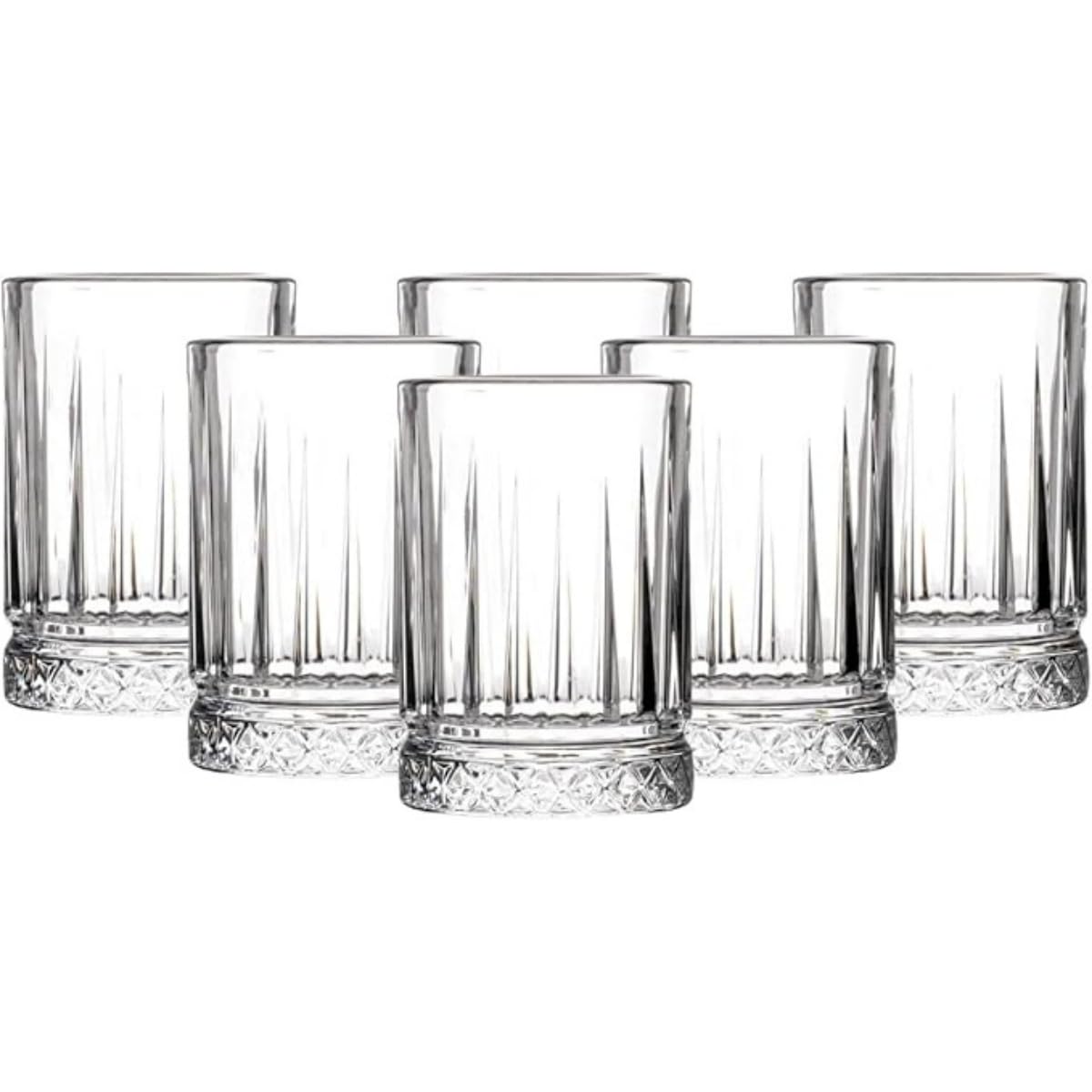 6 Adet Cam Tekila Bardağı - 60 ML Kristal Desenli, Çok Amaçlı Kahve Yanı, Su ve Meşrubat İçin Tekila Shot Bardağı