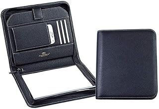 DELMON VARONE - Portablocco Tablet e Cellulare Organizer personalizzabile DIN A5 in pelle