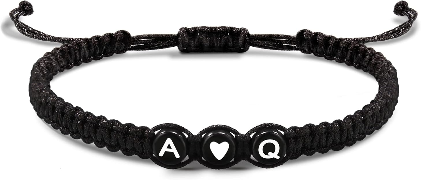 Initial Bracelets for Women Men's Bracelets Gifts for Girlfriend Boyfriend Letter Bracelets I Love You Gifts for Her Him Best Friend Birthday Gift Christmas Jewelry