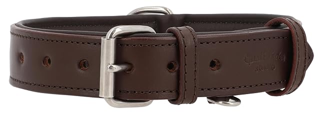 Foto 4 de 8 de Gusti Collar de Perro Cuero - Jacky Collar de Cuero Perro Mascota Cuatro Patas Talla L Marrón Oscuro Cuero