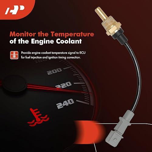 Miniatura 3 de A-Premium Sensor de temperatura del refrigerante del motor 2 pines compatible con Hyundai Elantra 2007-2012, Tucson 2005-2009, Tiburon 2006-2008 y