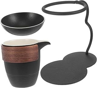 ULTECHNOVO 1 Juego juego de té de cerámica adulto Marrón tetera porcelana filtro de té de uso doméstico taza de té de cerámica suministros de té Tazas de té de cerámica planchar
