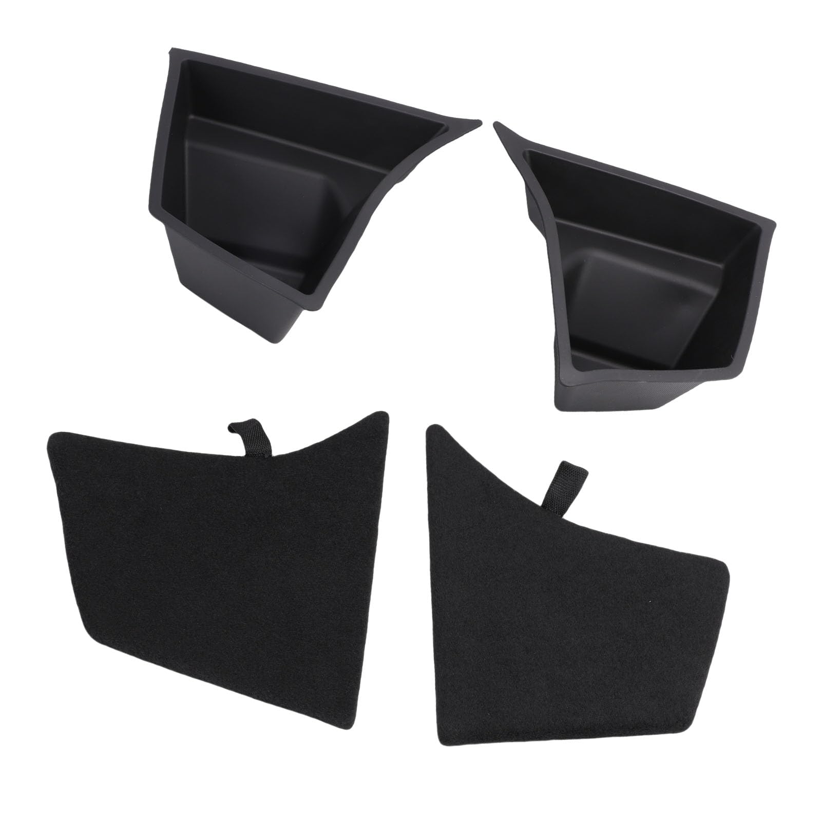 RiToEasysports Contenedores de Almacenamiento para Maletero Trasero Organizador de Maletero de Goma con Tapa Caja Lateral Impermeable de 2 Piezas Compartimento Múltiple Fácil Instalación para