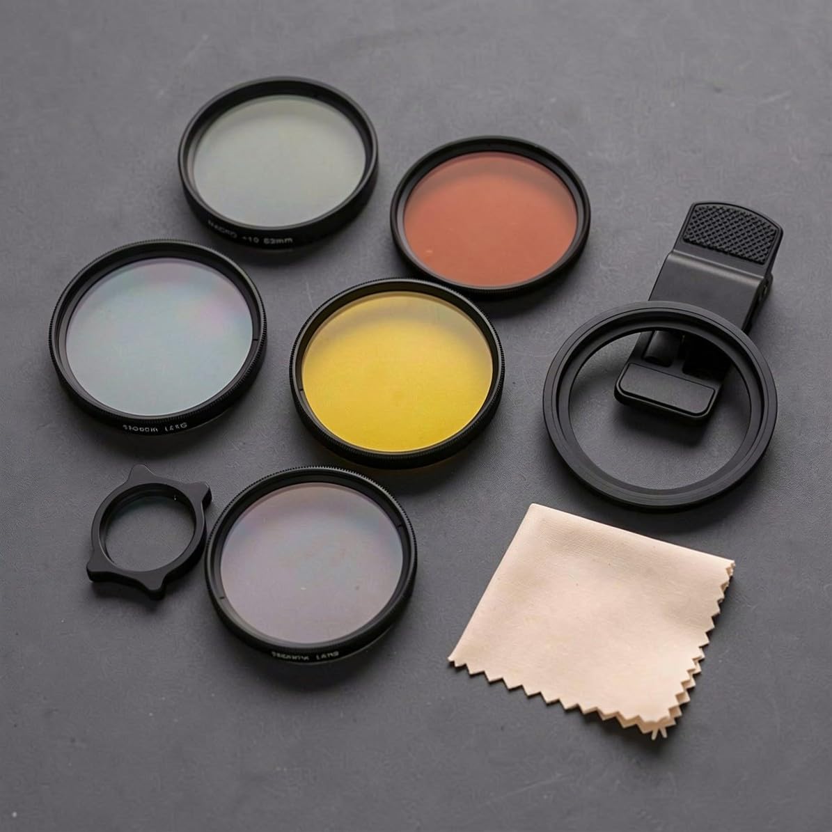 POPETPOP Filtro Coral Polarizado para Móvil Clip, Vidrio y Plástico