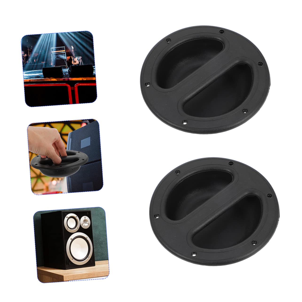 SHINEOFI Maniglia per Casse Acustiche in Plastica Resistente Agli Urti, Capacità di Carico Maggiorata, Set 8 Pezzi per Speaker Portatile