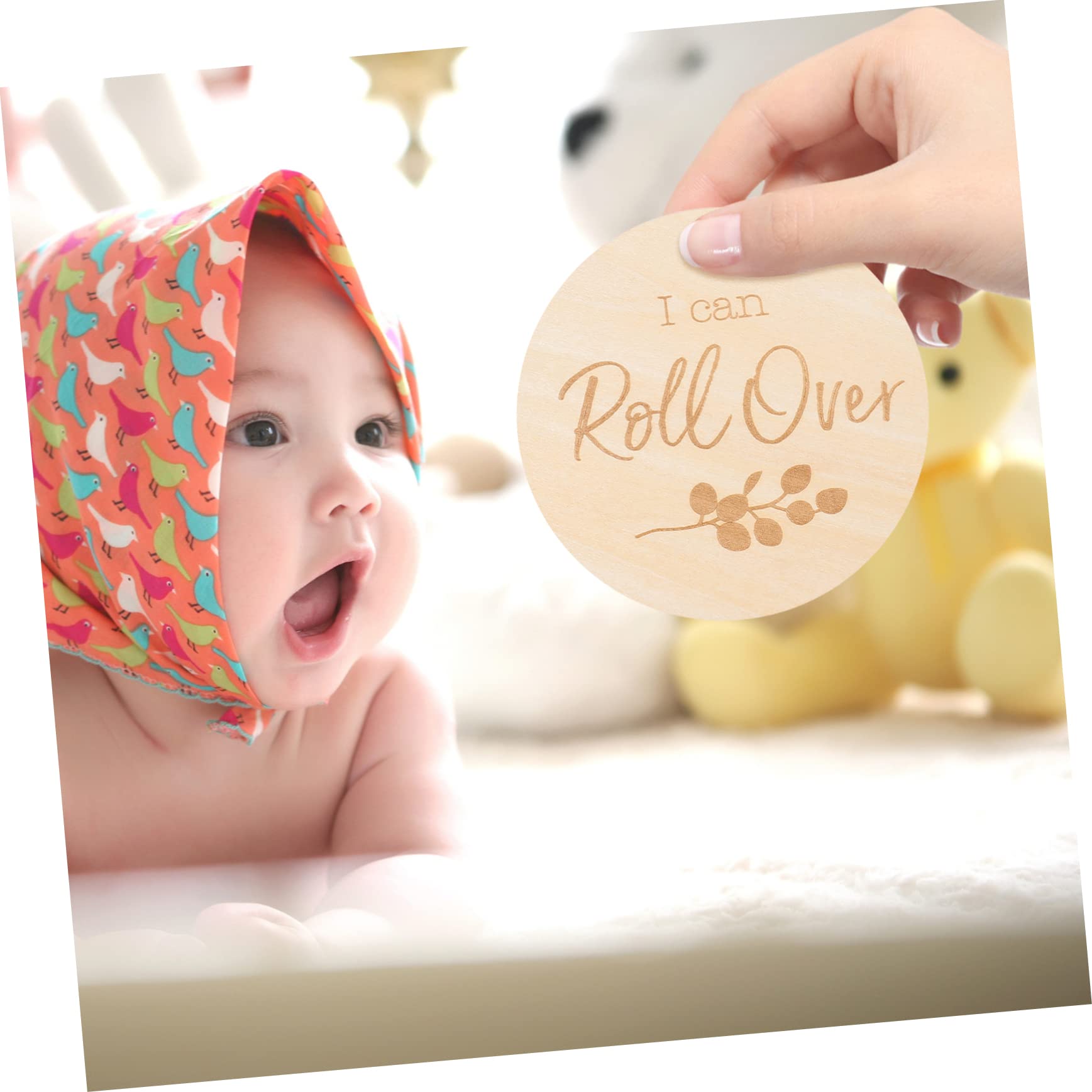 Toyvian 36stücke Holz Meilenstein Karten Für Monatliche Wachstumskarten Fotos Requisiten Deko Für Babyraum Erinnerungen Festhalten