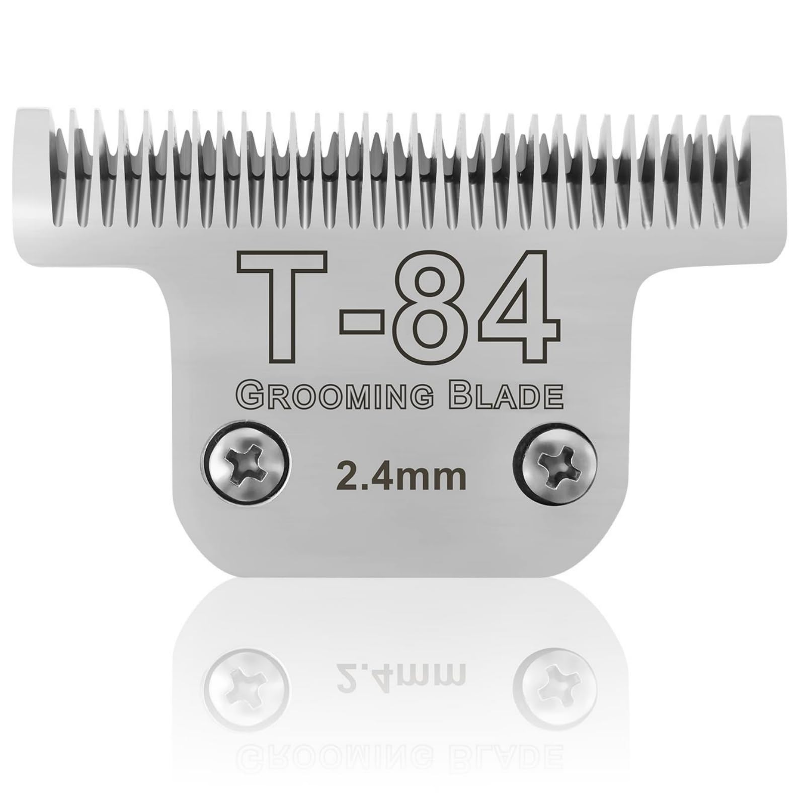 84# Detachable Pet Dog Grooming Blade, Compatible with Ainds, Oster A5, Wahl KM-10 and Other Series Clippers, Compatible with Andis Size: T84 3/32-Inch Cut Length, Chrome. Sliver 1Pack.
