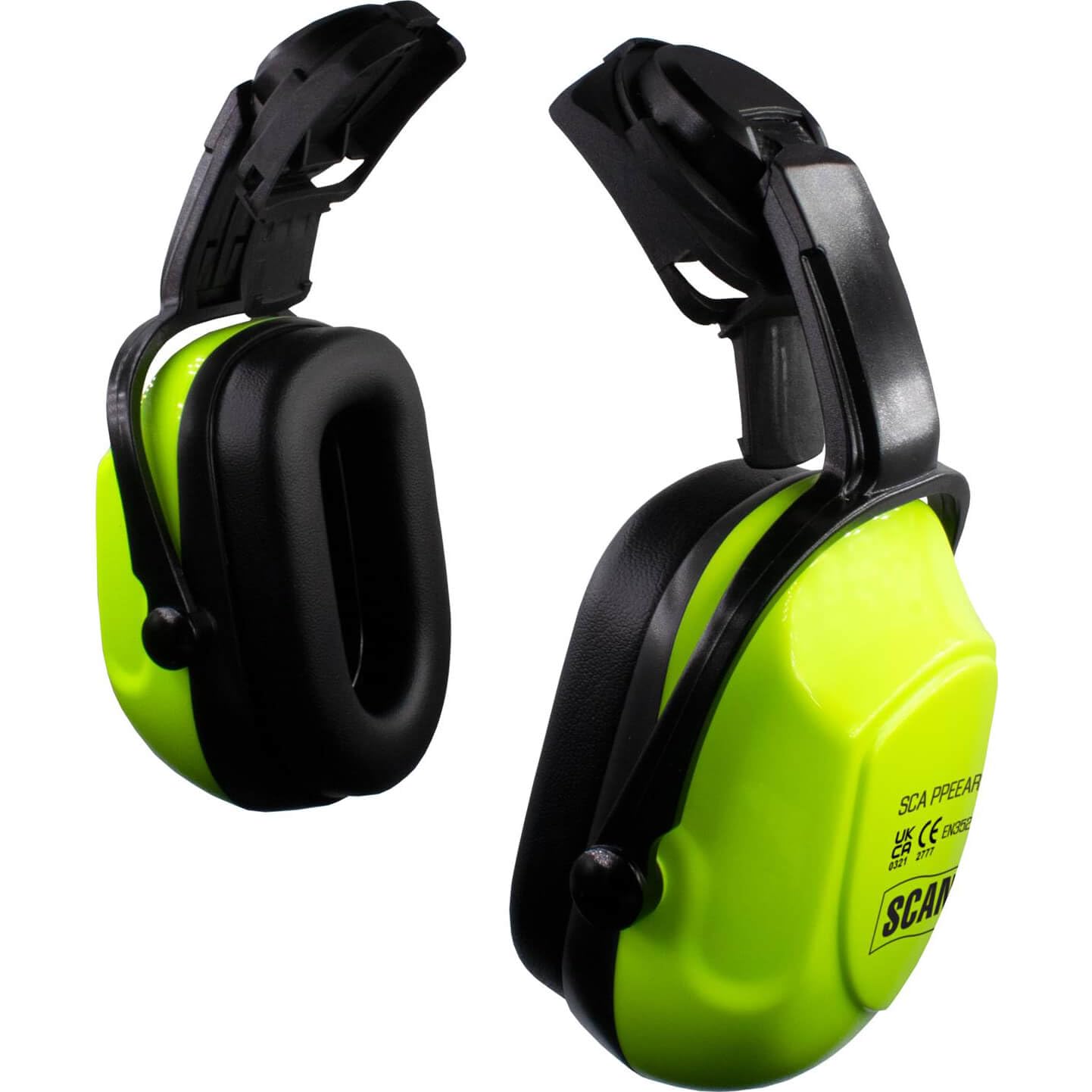 Scan SCAPPEEARHM Helmet Mounted Pair of Hi-Vis Ear Defenders (SNR30)