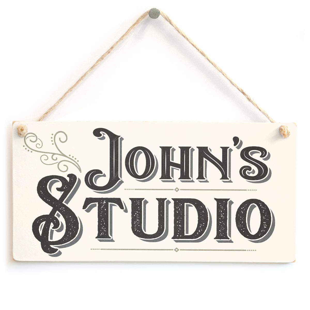 Personalised Studio Sign - Unique Vintage Look Art, Music and Design Studio Gift Plaque