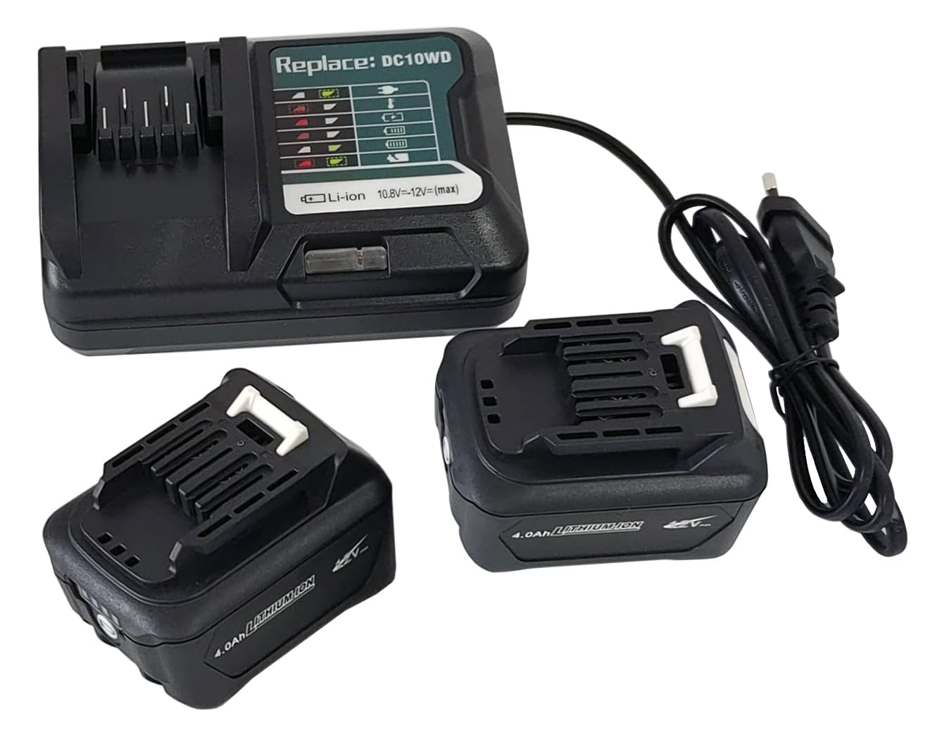12V 4000mah reemplaza 2pcs batería BL1041B con Cargador DC10WD para makita BL1021B BL1016 TL064D TL064DZ TW161D TW161DZ TM30D TM30DZ DF333D DF0333D