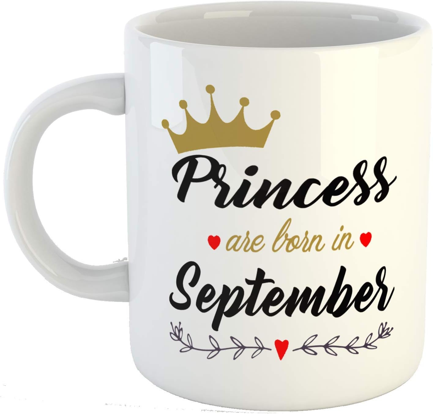 Siddhi Vinayak Collection Ceramic Princess are Born in September Happy Birthday Coffee Mug (White)