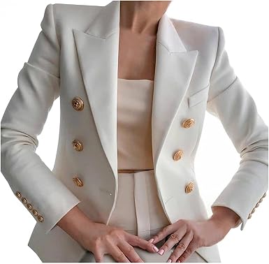 Women Solid Dressy Blazers Elegant 