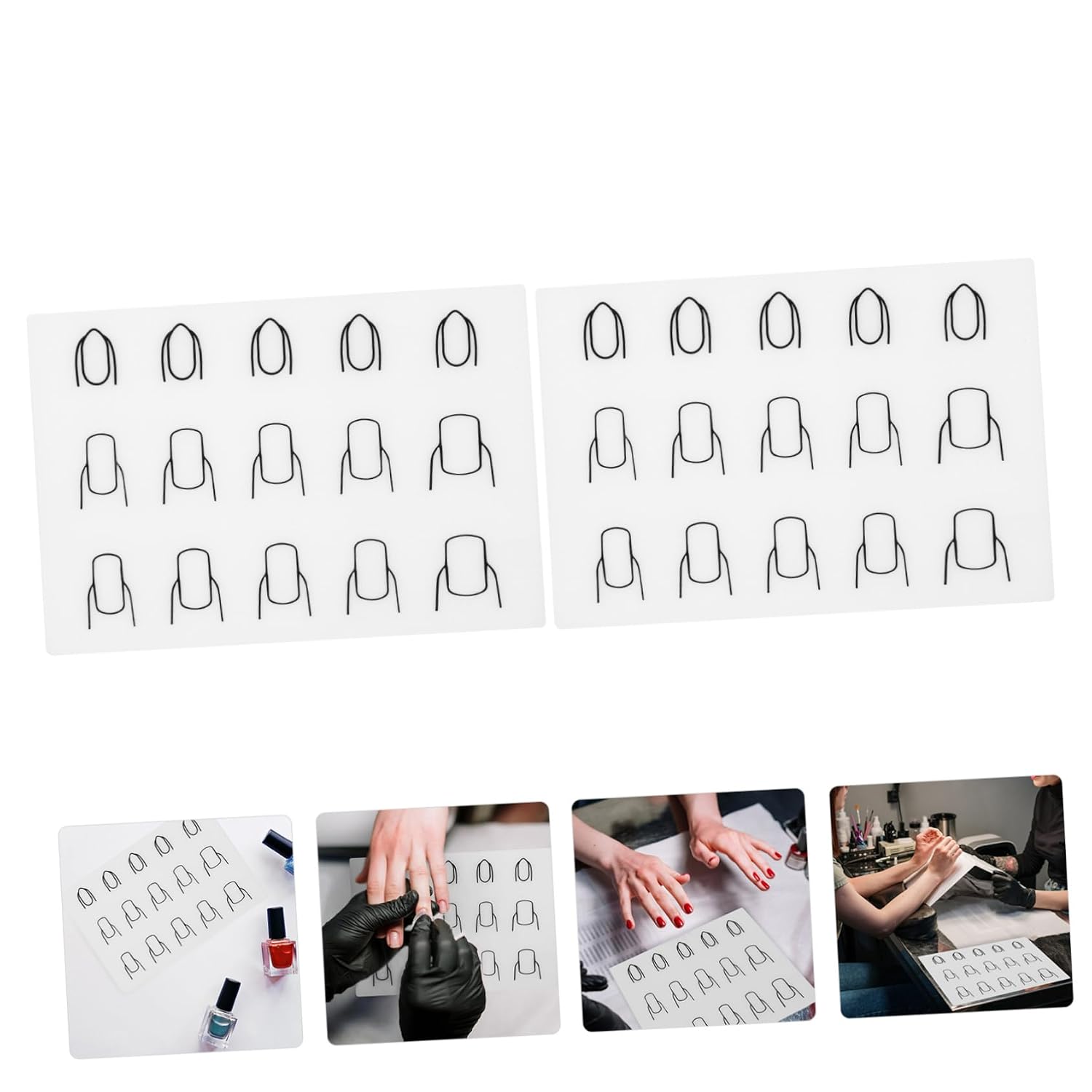 2pcs Washable Nail Art Stamping Mat Nail Tools for Manicure Professional Pedicure Kit