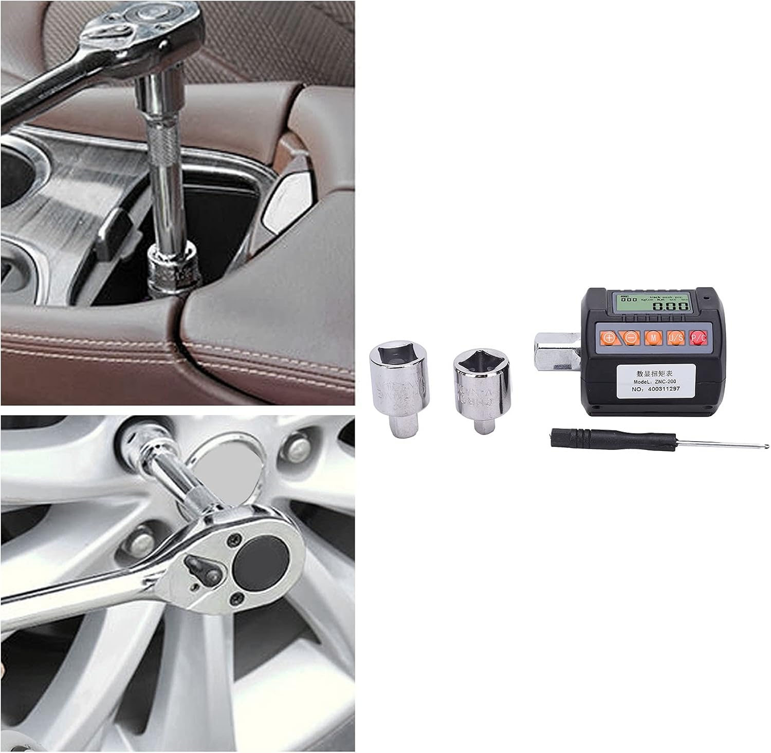 Digital Torque Adapter, Torsion Gauge Wrench Adapter 120‑200Nm Gauge ...