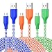 Micro USB Cable, 10ft 3Pack Extra Long Tangle-free Nylon Braided Micro USB 2.0 Charging Cable Cord by Boxeroo for Samsung, HTC, LG, Sony, Smart Phones, Tablets, MP3 Players and More