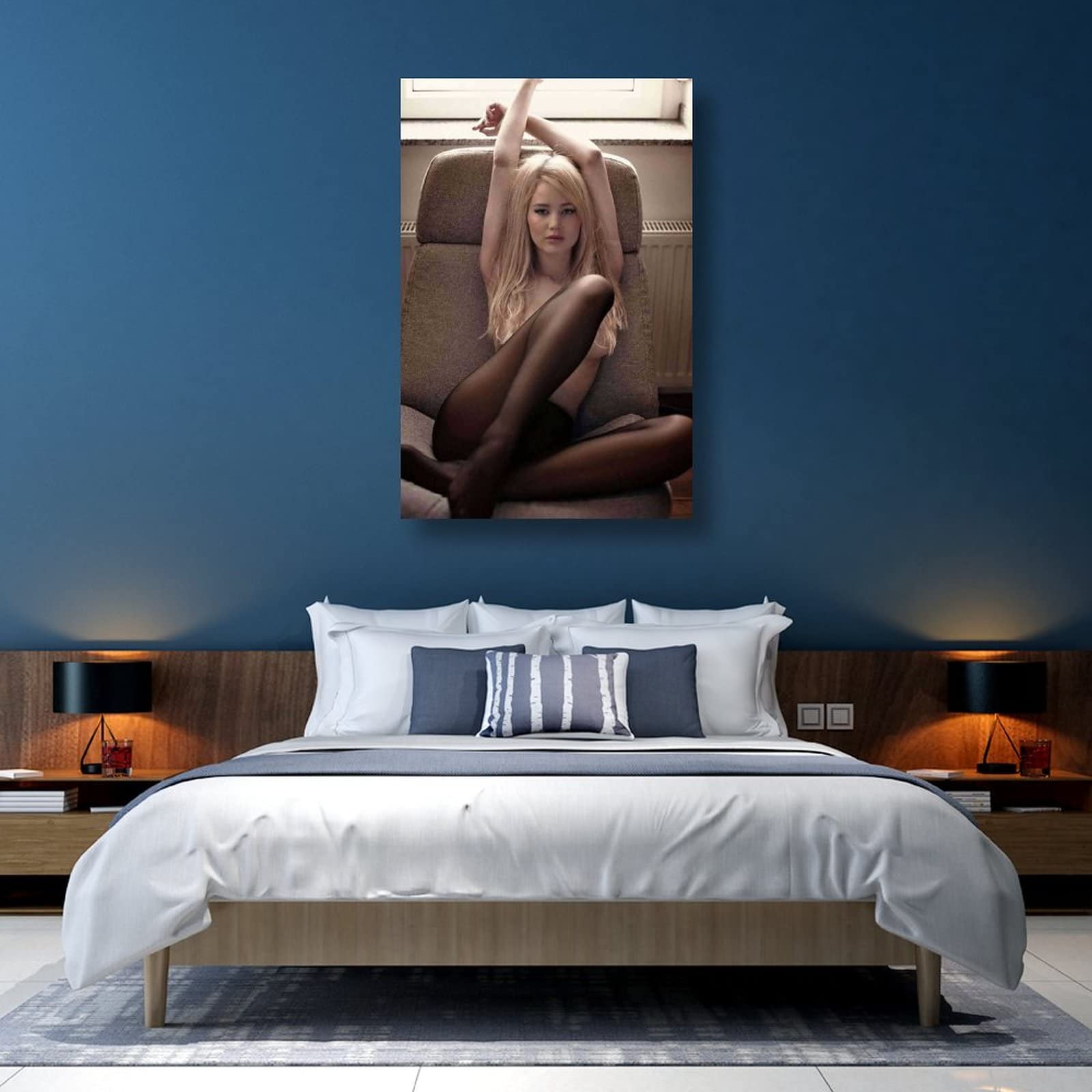 Jennifer Lawrence Hot Black Stockings Sexy Poster Canvas Wall Art Poster  Decorative Bedroom Modern Home Print Picture Artworks Posters  08x12inch(20x30cm) : Amazon.ca: Home