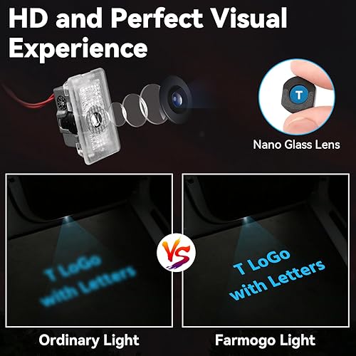 Miniatura 12 de Proyector LED con logotipo para puerta de automóvil, luces de charco, luz de bienvenida ultra brillante, luz de sombra fantasma láser 3D, paquete