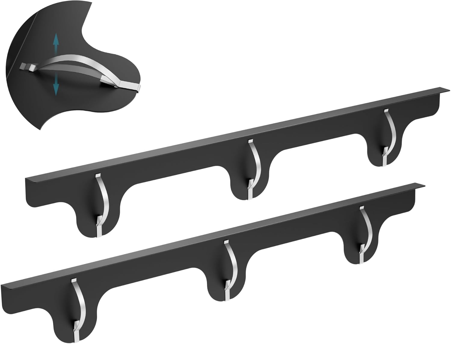 Stove Gap Covers - 2 Pack Stainless Steel Stove Gap Filler, Heat Resistant Oven Gap Filler - Length 23.4" Width 0.79", Spring Clip Design Non-Slip Stove Guard Between Stove Top & Counter - Black