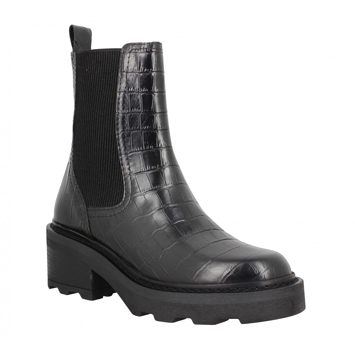 SchmooveMike Chelsea Print Women's Crocodile Black, Black, 4 UK