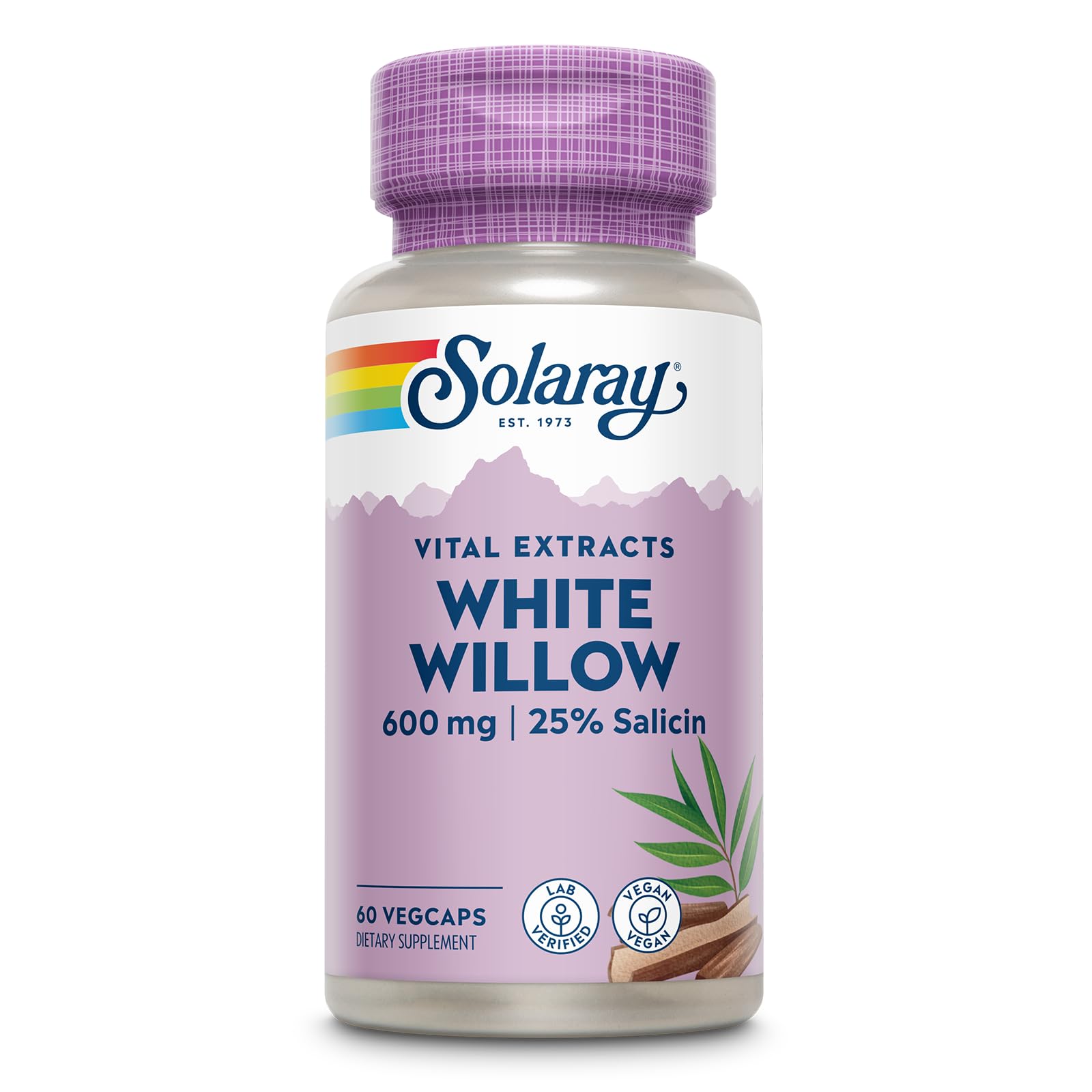 Solaray - White Willow Bark Extract 600 Mg. 60 Vegetarian Capsules 161801