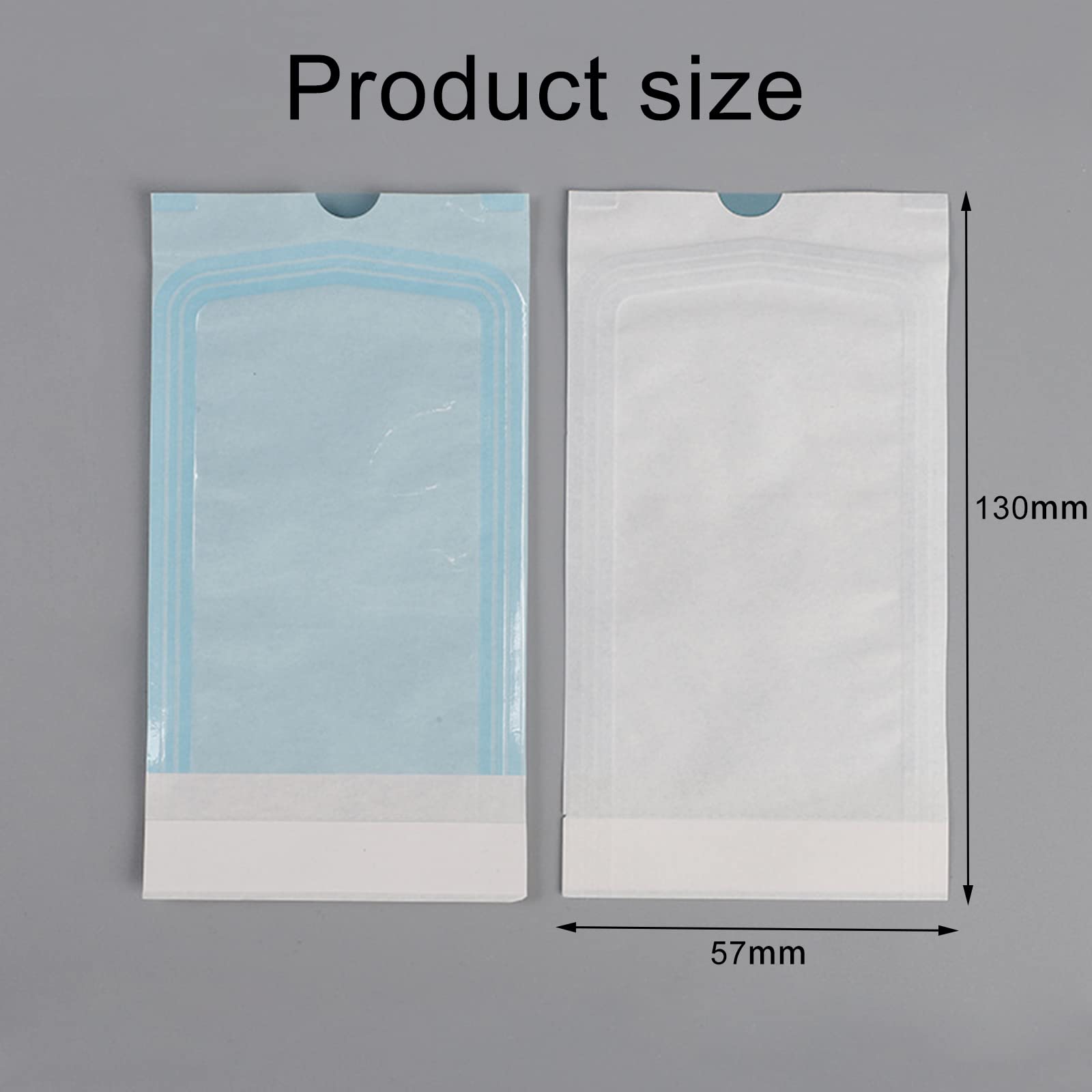 TMRBBesty Sacchetto di Sterilizzazione Autosigillante,Sacchetto per la Disinfezione Dell'autoclave,Acchetti Sterili in PVC,​Buste Sterilizzazione Autosigillanti Piccole Strumenti(100PC),Blu