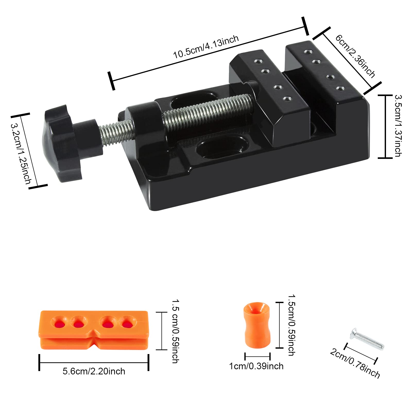 Comius Sharp Uniwersalny mini napinacz, 57 mm, zacisk stołowy, mini wiertarka, imadło, otwór równoległy, imadło, DIY, rzeźba, narzędzie do rzeźbienia biżuterii, zegara