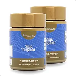 Silício Orgânico Original em Cápsulas (Kit 2 Frascos. 120 cápsulas)