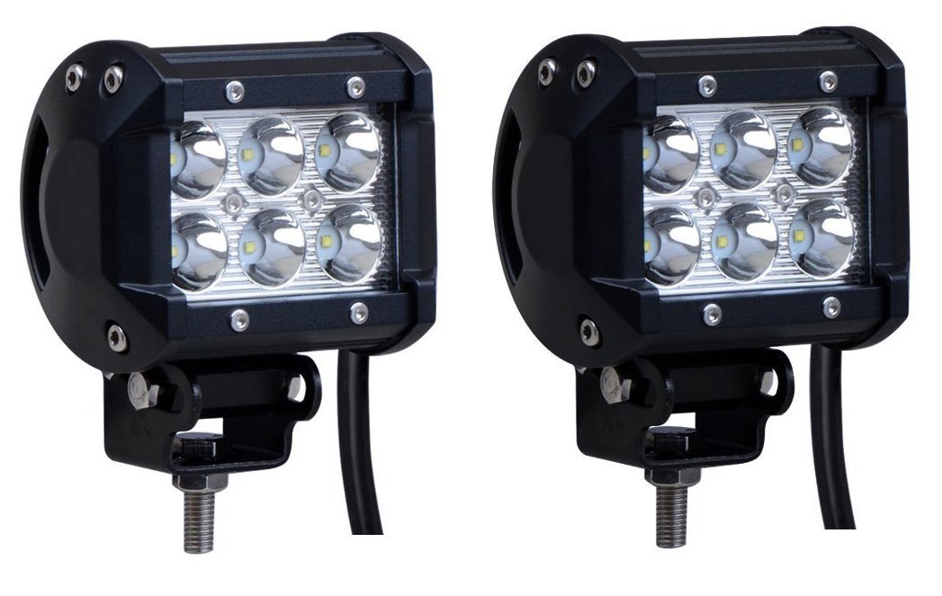 2 szt. 18 W CREE LED światło robocze do terenowych 4WD ATV UTV SUV przeciwmgielna lampa czołowa