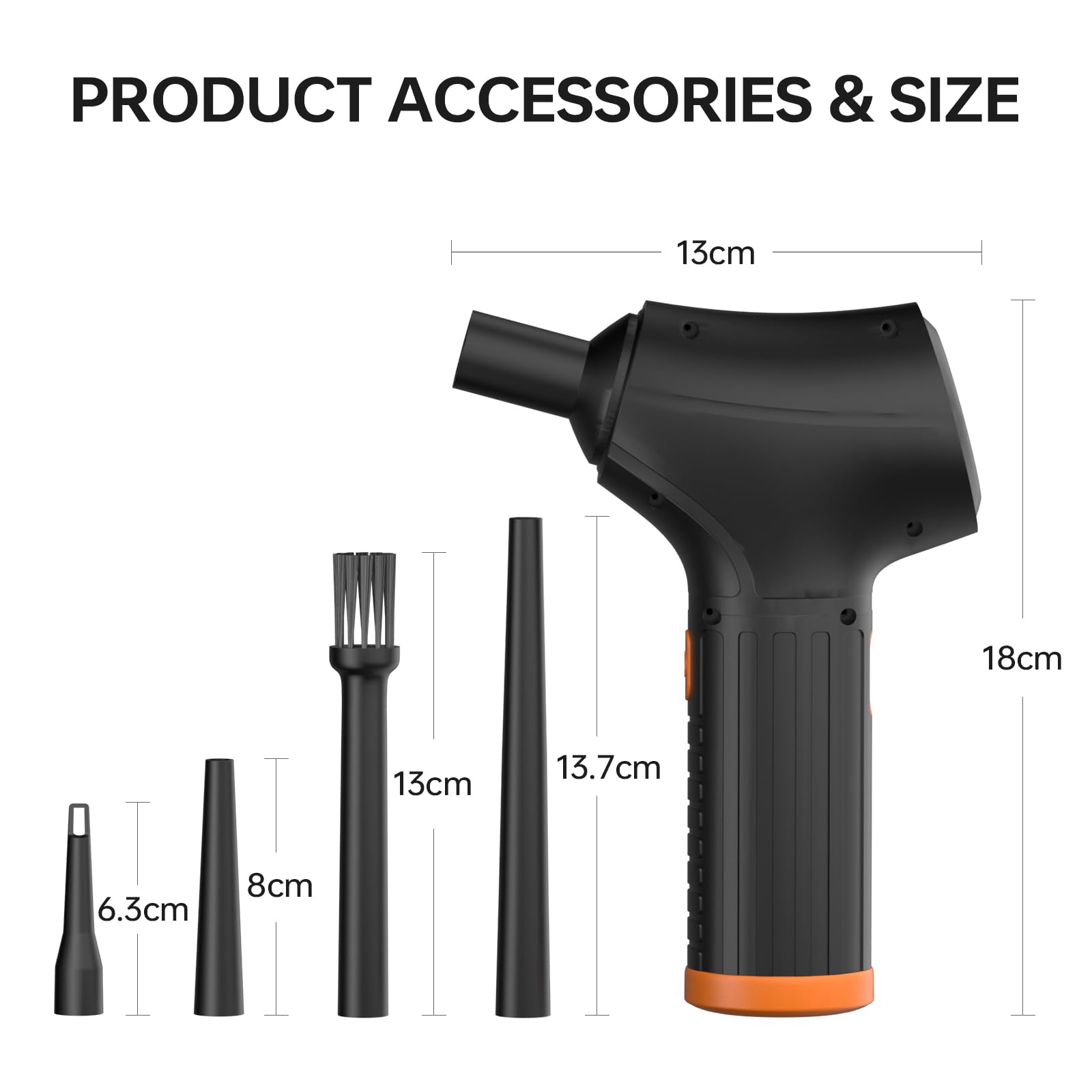 Compressed Air Duster, Black - Image 3
