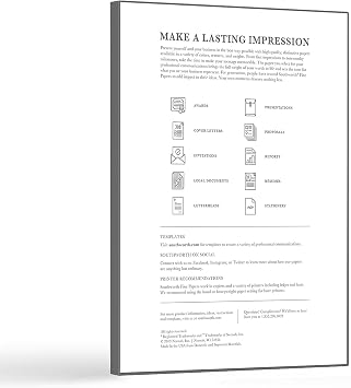 Southworth 100% Cotton Resume Paper, 8 1/2 x 11, 24 Lb, 100% Recycled, Ivory, Pack of 100