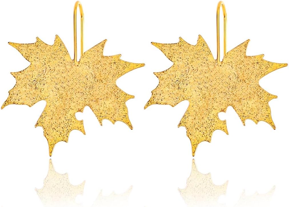 Leaf Earrings Dangle Gold Fall Maple Leaf Earrings Trendy Thanksgiving Day Autumn Earrings Jewelry for Women