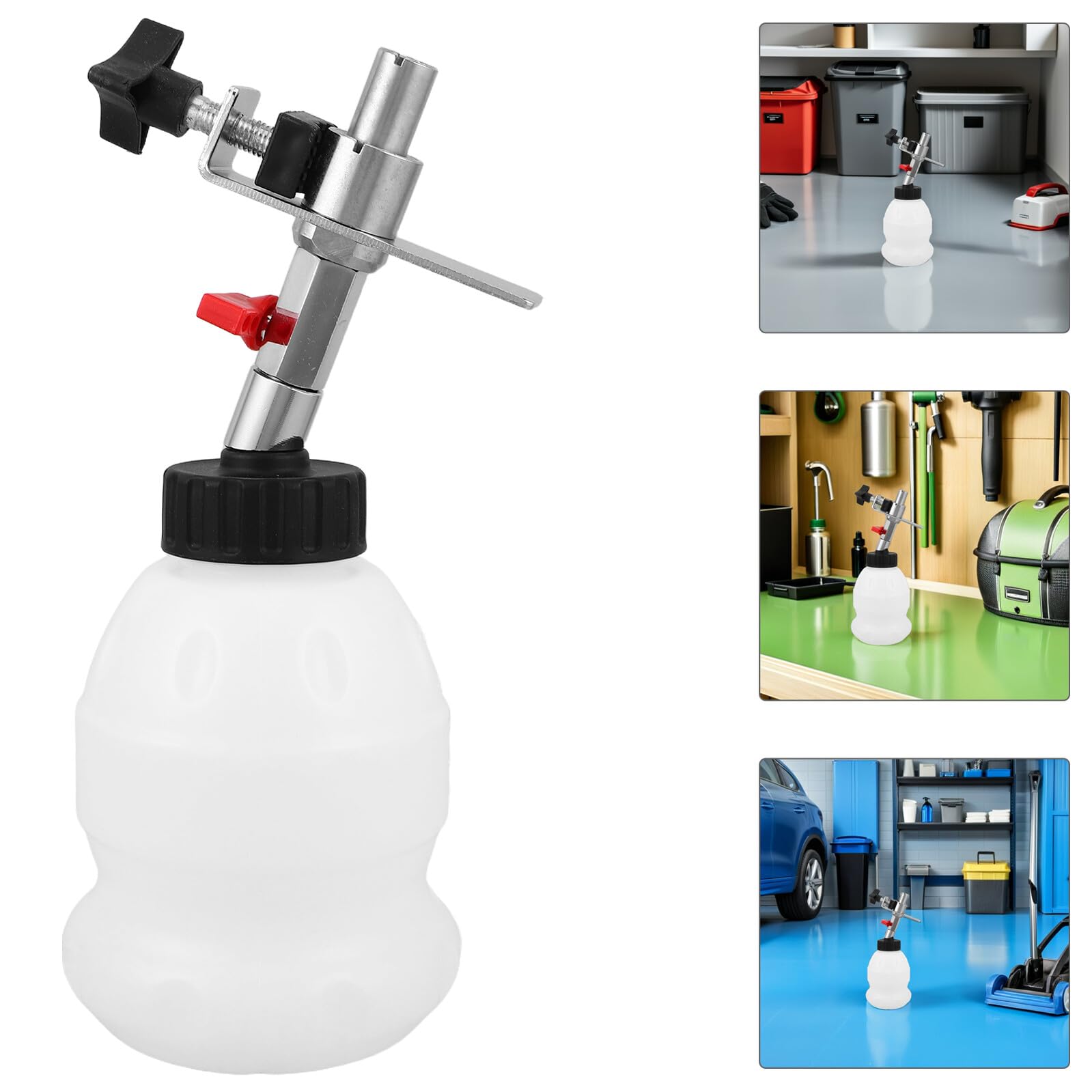 Ciieeo Botella Domésticos y Usuarios de Técnicos Automotrices Mantenimiento Aceite Resistente Freno con Angular Boquilla de Aleación de 1l Dispensador Portátil