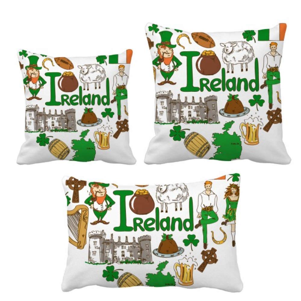 Housses de coussin drapeau de l'Irlande DIYthinker pour décoration maison