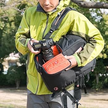 Amazon | サンワダイレクト カメラバッグ 一眼レフ リュック 横
