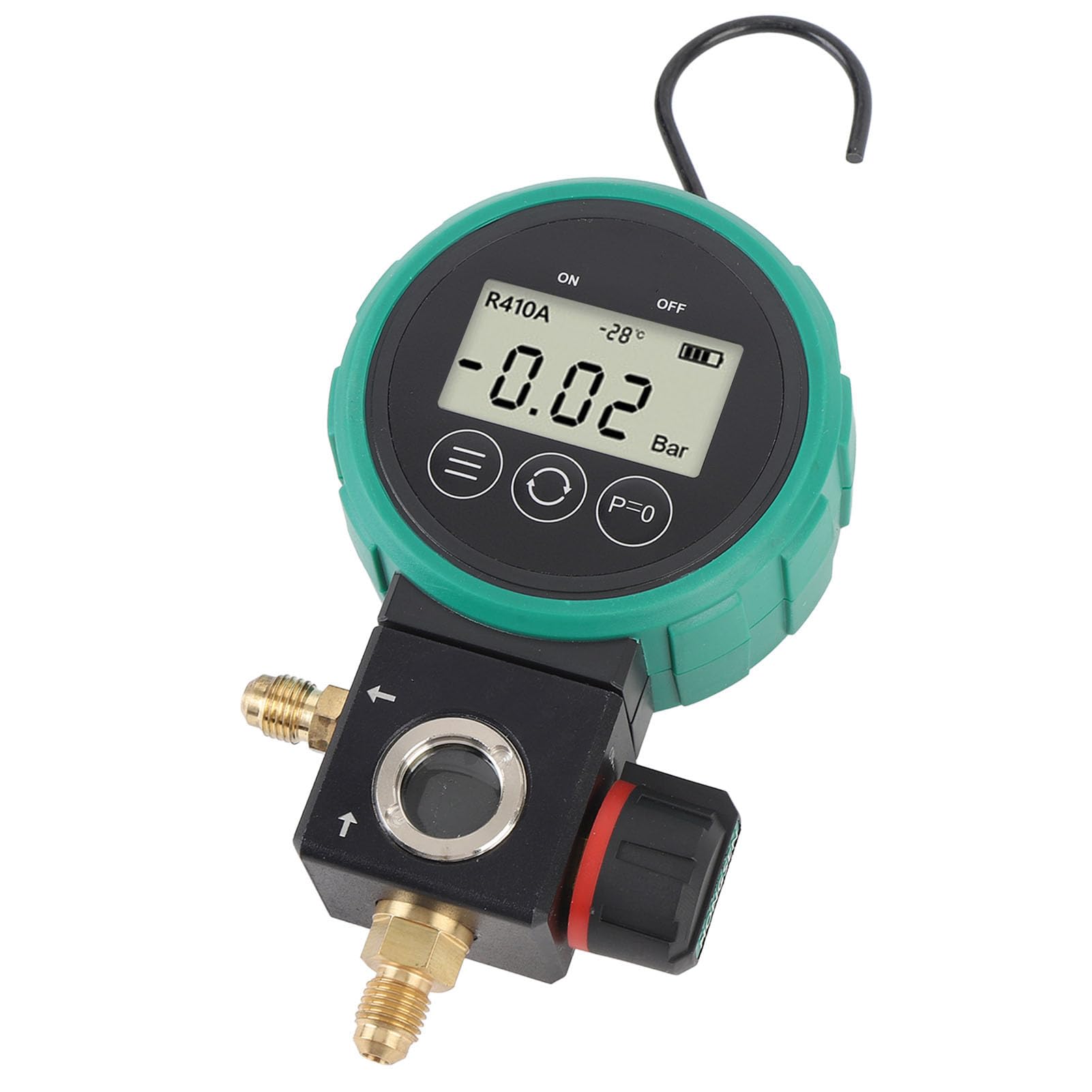 Manómetro Digital HVAC de Alta Precisión con Adaptador y Mangueras para Profesionales de HVAC ABS y Aleación de Aluminio
