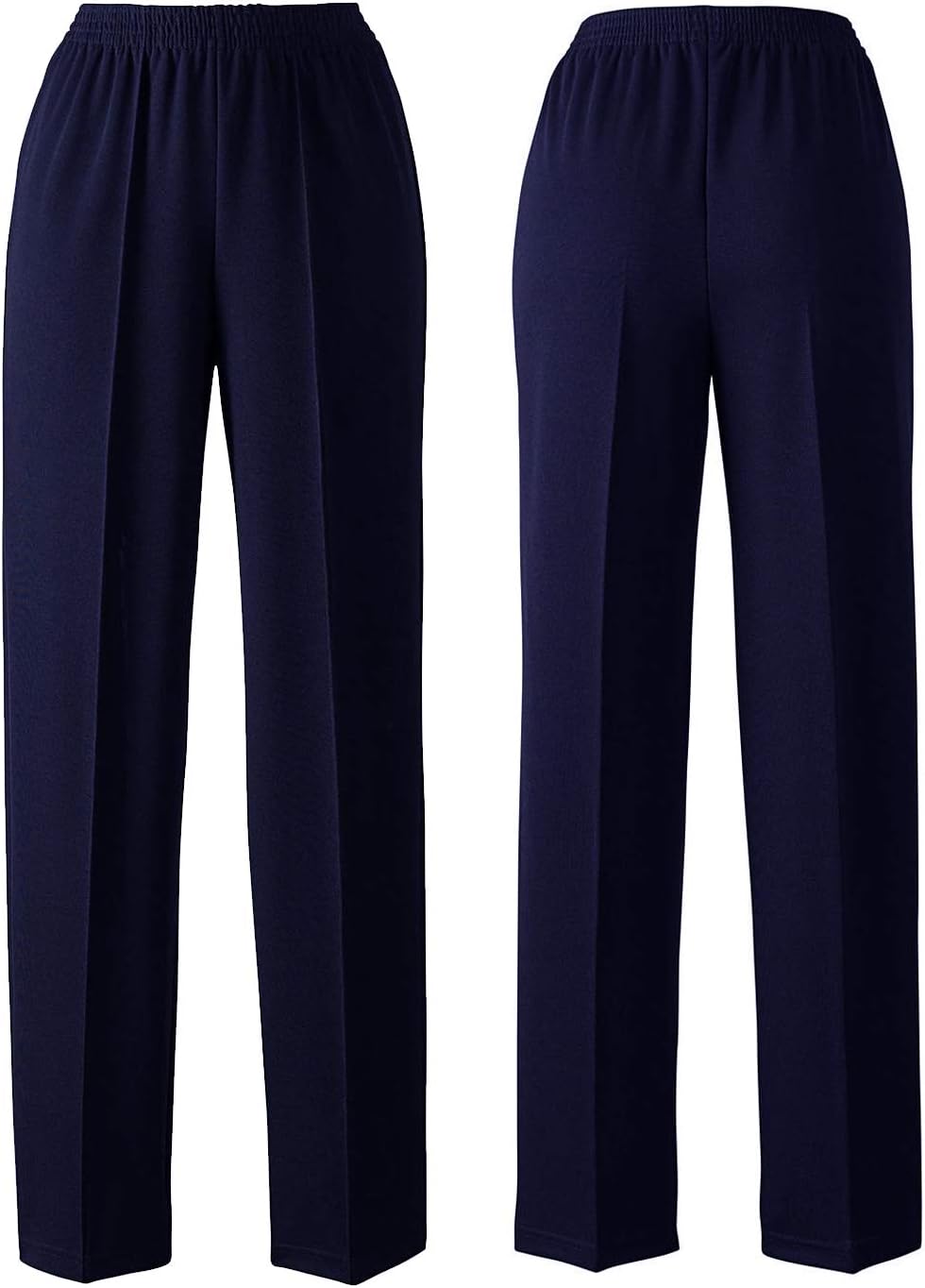New SLIMMA Ladies Womens Trousers Work Full Elasticated Stretch Waist Pull Up Pants Slim LINE