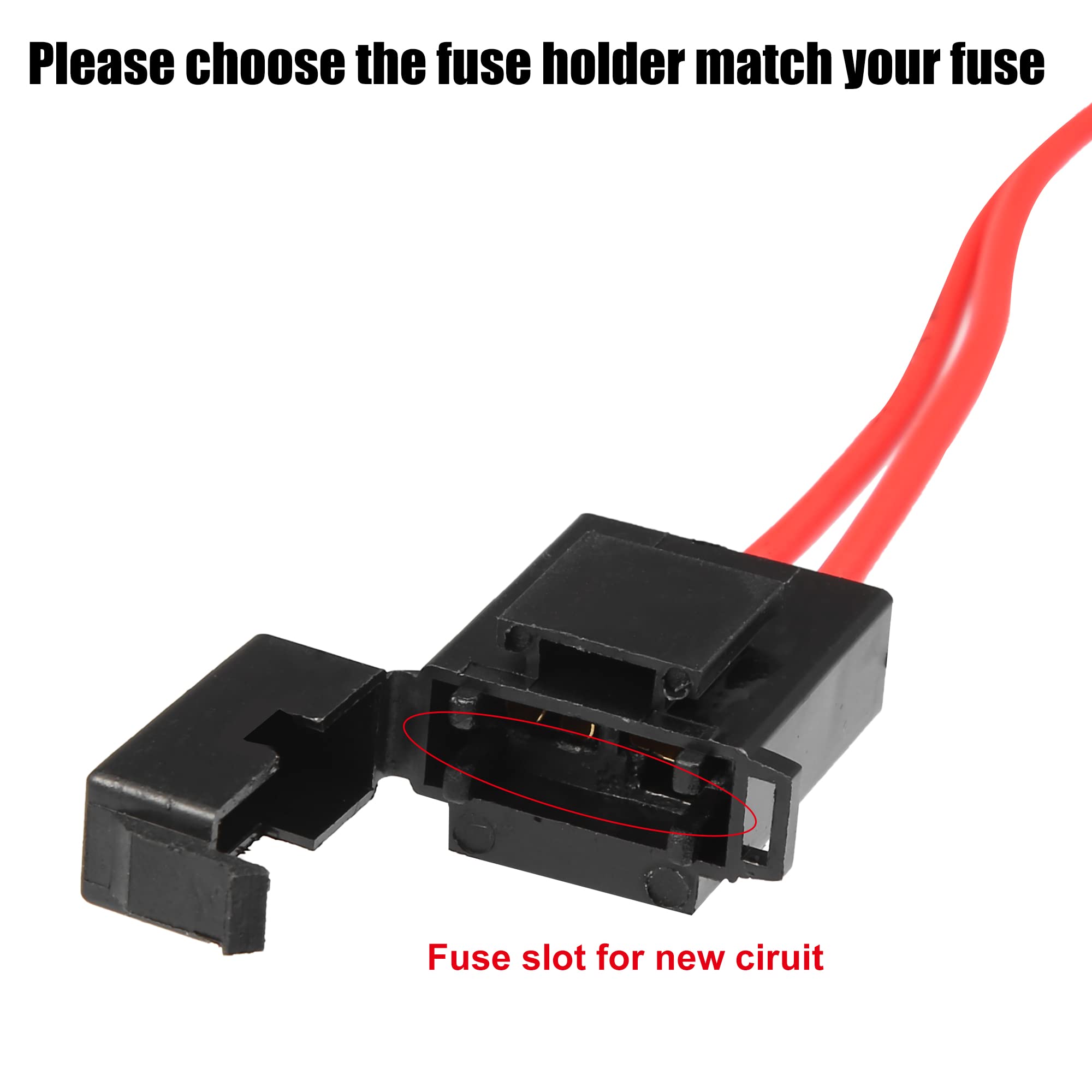 12V ATO ATC Add A Circuit Fuse Tap Standard Fuse Holder With 20A Fuse - Size M