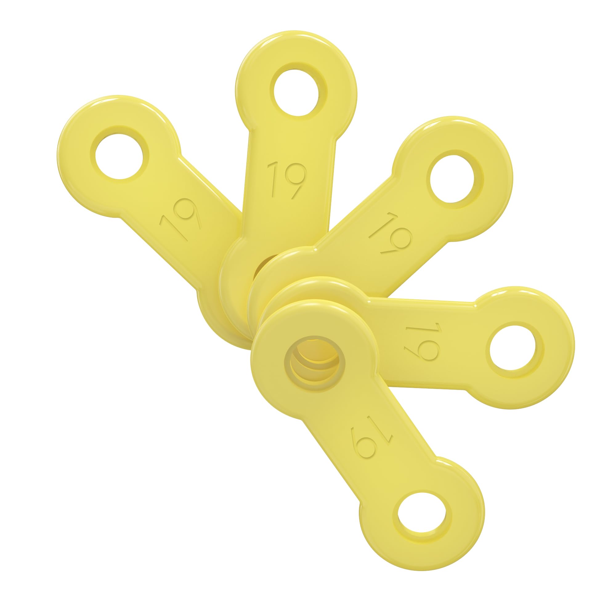 20PCS Replacement Elastic Straps for Meyson EMA Application (Yellow, 19 mm)